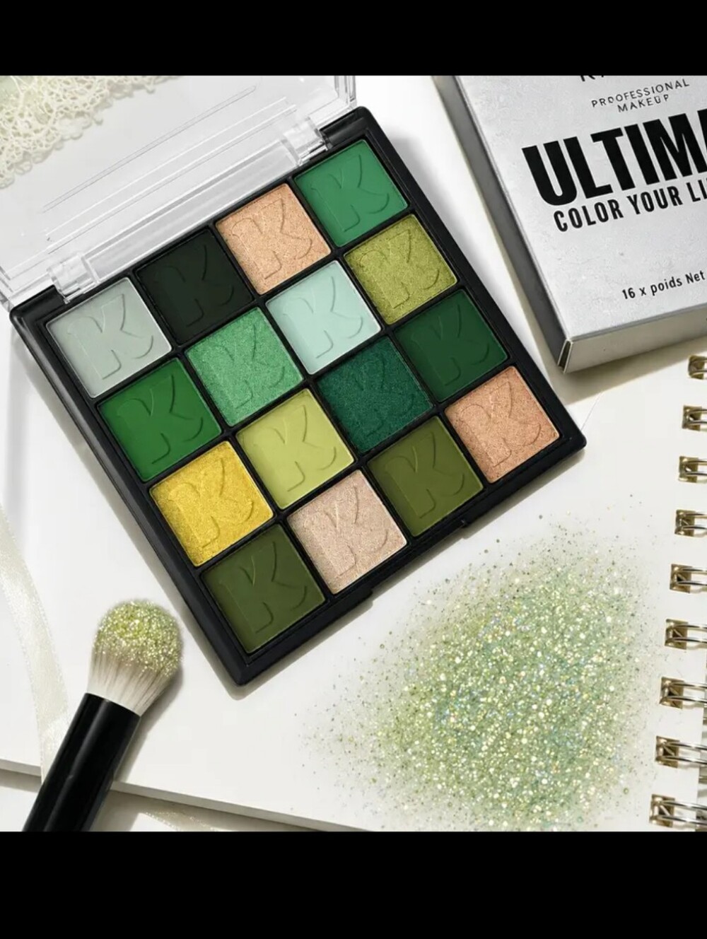 2/16🎈K'APEINE 16-Color Green Eyeshadow Palette